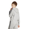 Women's Adidas Essentials 3-Stripes Animal Print Relaxed Hoodie - MEDIUM GREY