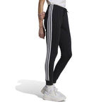 Women's Adidas Essentials 3-Stripes Fleece Jogger - BLACK/WHITE