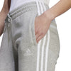 Women's Adidas Essentials 3-Stripes Fleece Jogger - MEDIUM GREY