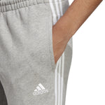 Women's Adidas Essentials 3-Stripes French Terry Cuffed Joggers - MEDIUM GREY