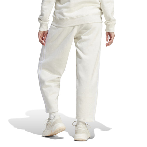 Women's Adidas Essentials 3-Stripes Open Hem Fleece Pant - OFF WHITE