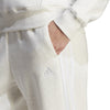 Women's Adidas Essentials 3-Stripes Open Hem Fleece Pant - OFF WHITE