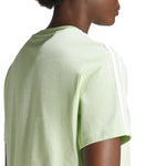 Women's Adidas Essentials 3-Stripes Single Jersey Crop Top - GRNSPARK