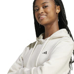 Women's Adidas Essentials Small Logo Feel Cozy Hoodie - ALUMINUM