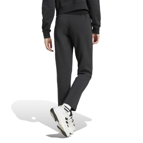Women's Adidas Essentials Small Logo Feel Cozy Open Hem Pant - BLACK