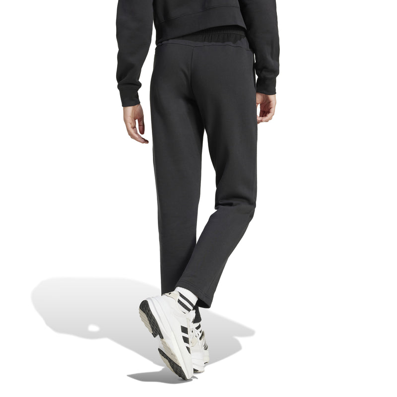 Women's Adidas Essentials Small Logo Feel Cozy Open Hem Pant - BLACK