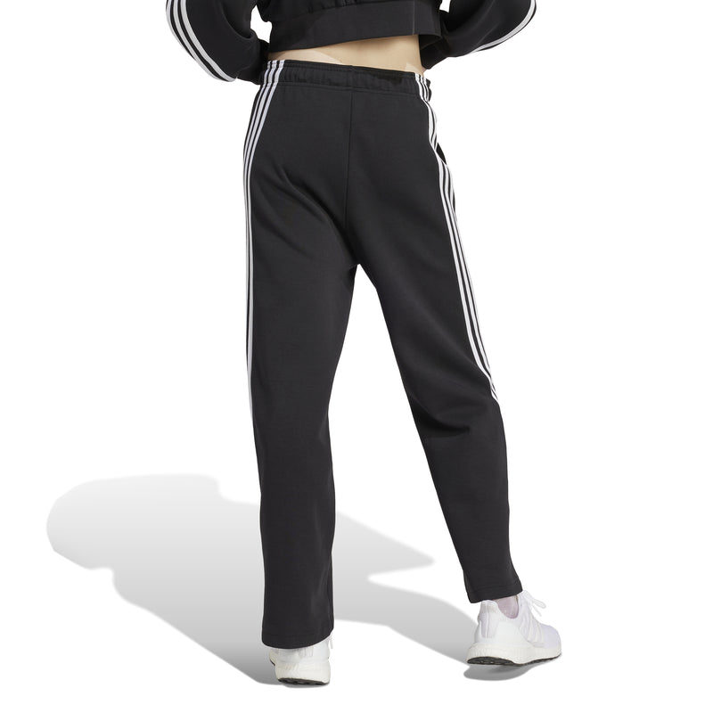 Women's Adidas Future Icons 3-Stripes Open Hem Joggers - BLACK/WHITE