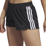 Women's Adidas Pacer 3-Stripes Knit Short - BLACK/WHITE