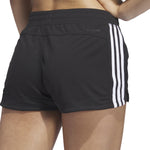 Women's Adidas Pacer 3-Stripes Knit Short - BLACK/WHITE