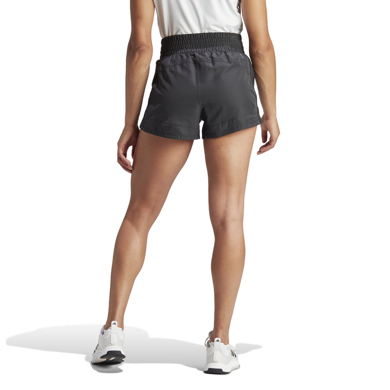 Women's Adidas Pacer Training 3-Stripes Woven High-Rise Shorts - BLACK