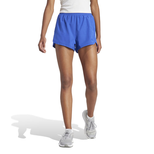 Women's Adidas Pacer Training 3-Stripes Woven High-Rise Shorts - LUCIDBLU