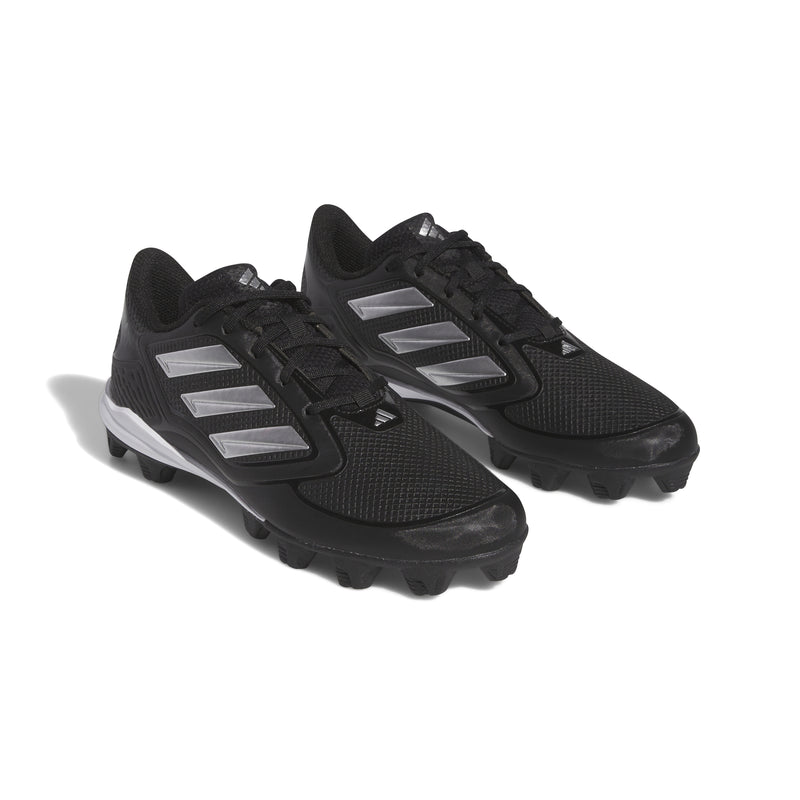 Women's Adidas PureHustle 3 Moulded Cleats - BLACK/WHITE