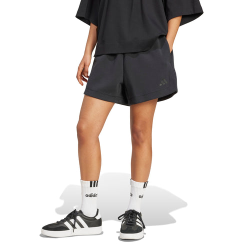Women's Adidas Soft Lux Loose Shorts - BLACK