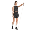 Women's Adidas Train Essentials Allover Print Workout Shorts - BLACK
