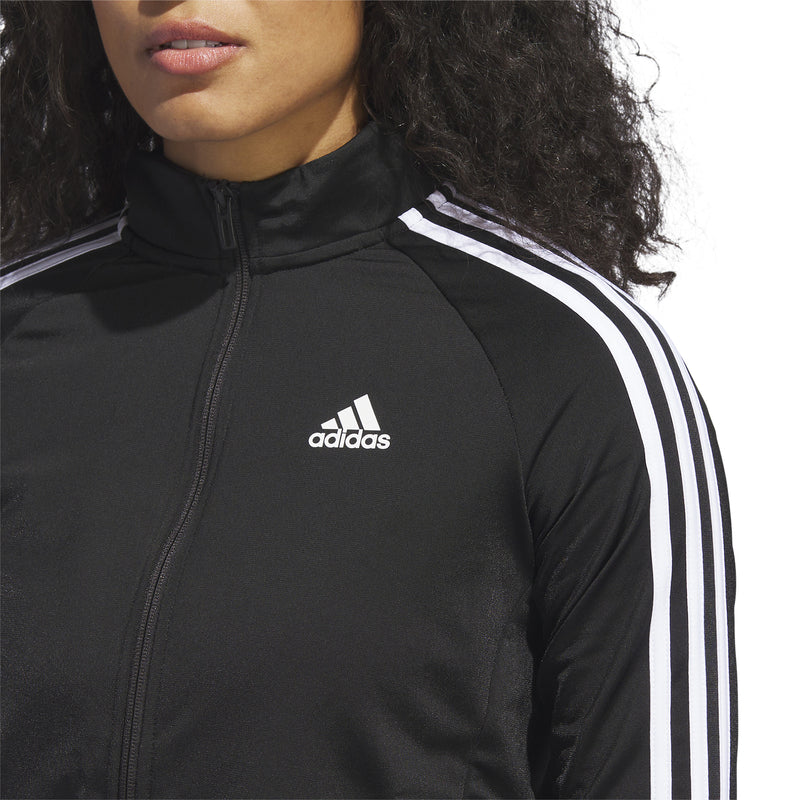 Women's Adidas Tricot Track Jacket - BLACK/WHITE