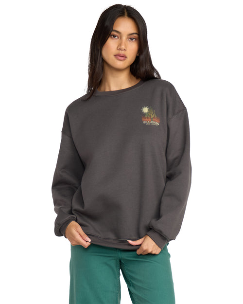 Women's Billabong Desert Break Fleece Sweatshirt - OFB-BLAC