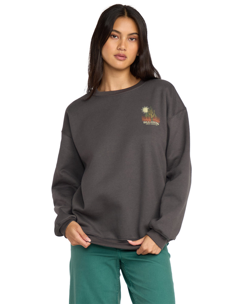 Women's Billabong Desert Break Fleece Sweatshirt - OFB-BLAC