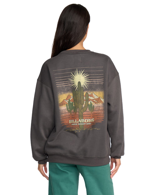 Women's Billabong Desert Break Fleece Sweatshirt - OFB-BLAC