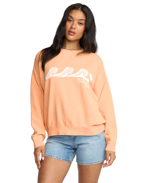 Women's Billabong Echo Fleece Sweatshirt - SUN - SUNSET
