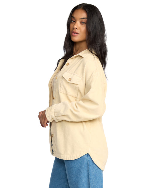 Women's Billabong Fadeaway Shacket - WCP-WHIT