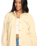 Women's Billabong Fadeaway Shacket - WCP-WHIT