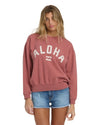 Women's Billabong Mono Aloha Kendal Fleece Sweatshirt - DKC-CHIN