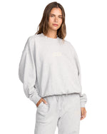 Women's Billabong So Sunny Kendal Fleece Sweatshirt - HGR-HGRY