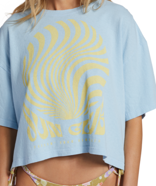 Women's Billabong Sun Club Crop T-Shirt - BJMO-BLU
