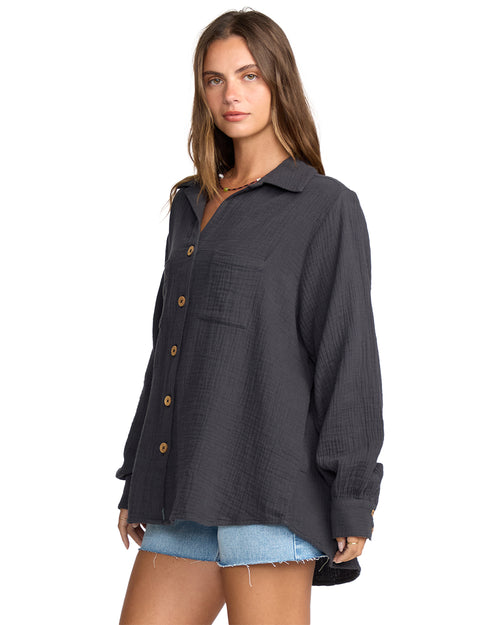 Women's Billabong Sweet Swell Button-up - BSD-BLAC
