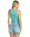 Women's Billabong Under Palm Trees Crop Tank Top - MYB-MIST