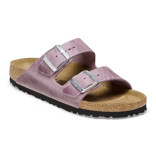 Women's Birkenstock Arizona Oiled Leather Sandal - Lavendar - LAVENDER
