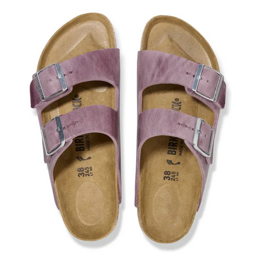Women's Birkenstock Arizona Oiled Leather Sandal - Lavendar - LAVENDER
