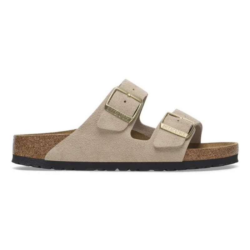 Women's Birkenstock Arizona Suede Leather Sandal - Sandcastle - SANDCAST