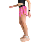 Women's ChicknLegs Pink Bolts 4" Split Shorts - PINKBOLT