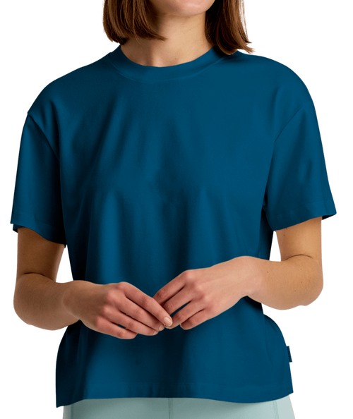 Women's Free Fly Bamboo Boxy T-Shirt - 457LBLUE