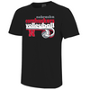 Women's/Men's Nebraska Huskers Colorstripes Volleyball T-Shirt - BLACK