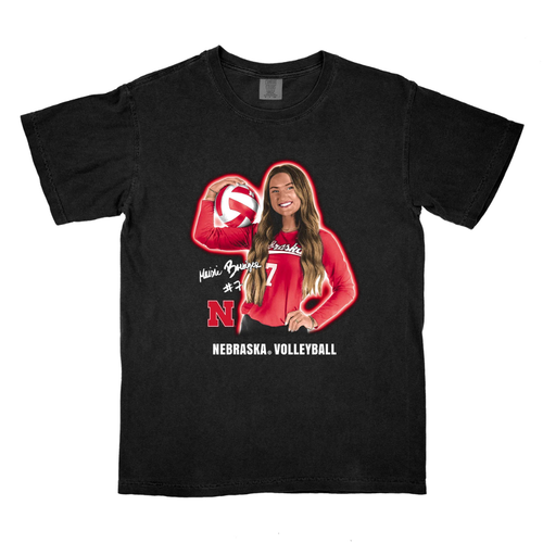 Women's/Men's Nebraska Huskers Maisie Boesiger Portrait T-Shirt - BLACK
