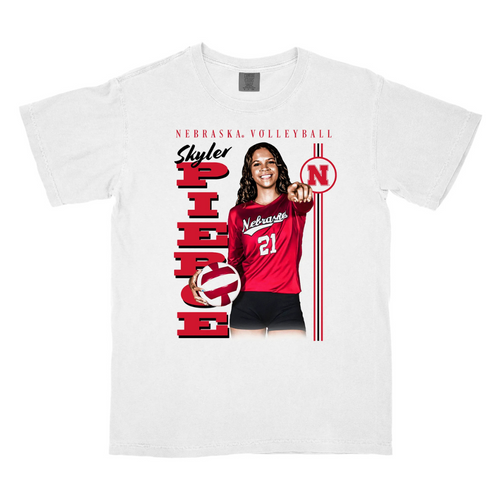 Women's/Men's Nebraska Huskers Skyler Pierce Retro T-Shirt - WHITE
