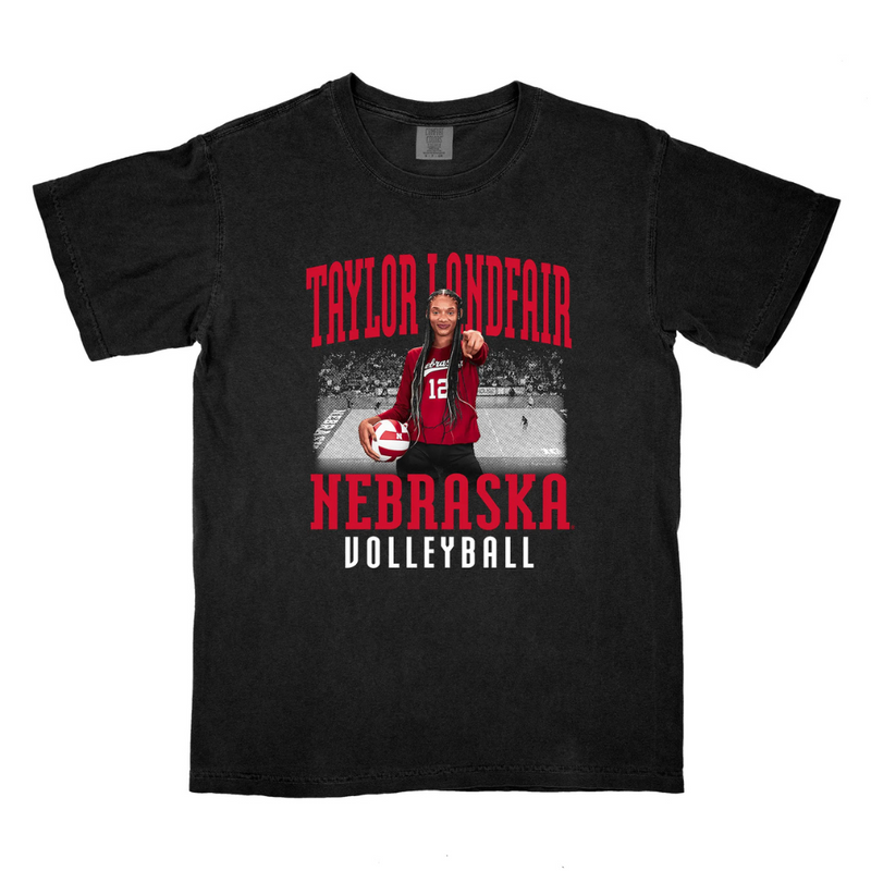 Women's/Men's Nebraska Huskers Taylor Landfair Illustrated T-Shirt - BLACK