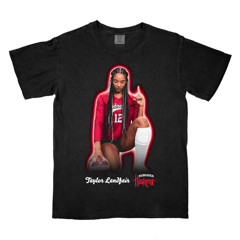 Women's/Men's Nebraska Huskers Taylor Landfair Portrait T-Shirt - BLACK