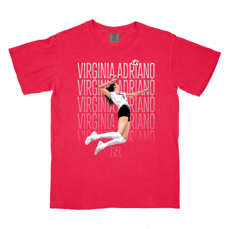 Women's/Men's Nebraska Huskers Virginia Adriano Illustrated T-Shirt - RED