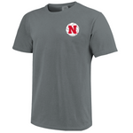 Women's/Men's Nebraska Huskers Volleyball Retro T-Shirt - GRANITE