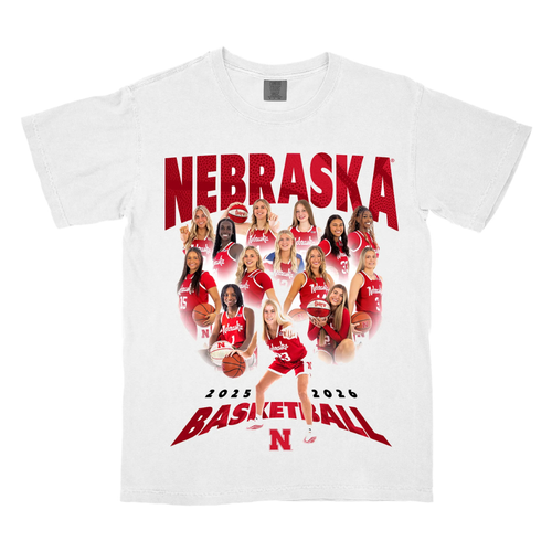 Women's/Men's Nebraska Huskers Women's Basketball Team T-Shirt - WHITE