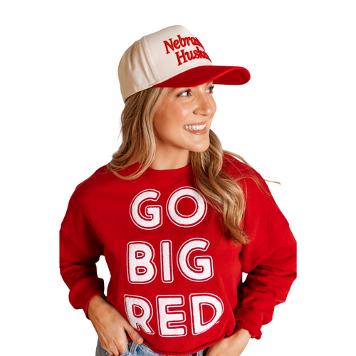 Women's Nebraska Huskers 3D Script Trucker Hat - NEBRASKA
