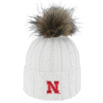 Women's Nebraska Huskers Alps Pom Beanie - WHITE