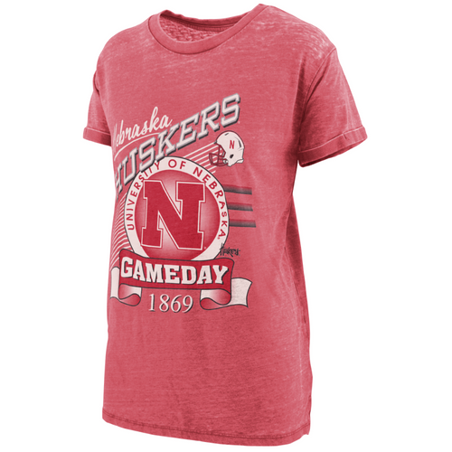 Women's Nebraska Huskers Calgary Vintage T-Shirt - RED