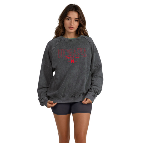 Women's Nebraska Huskers Cape Cod Sweatshirt - SMOKE-NE