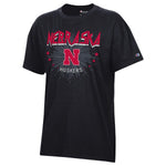 Women's Nebraska Huskers Champion Core Oversized T-Shirt - BLACK