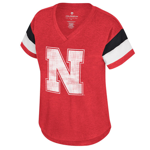 Women's Nebraska Huskers Elegance T-Shirt - NEBRASKA