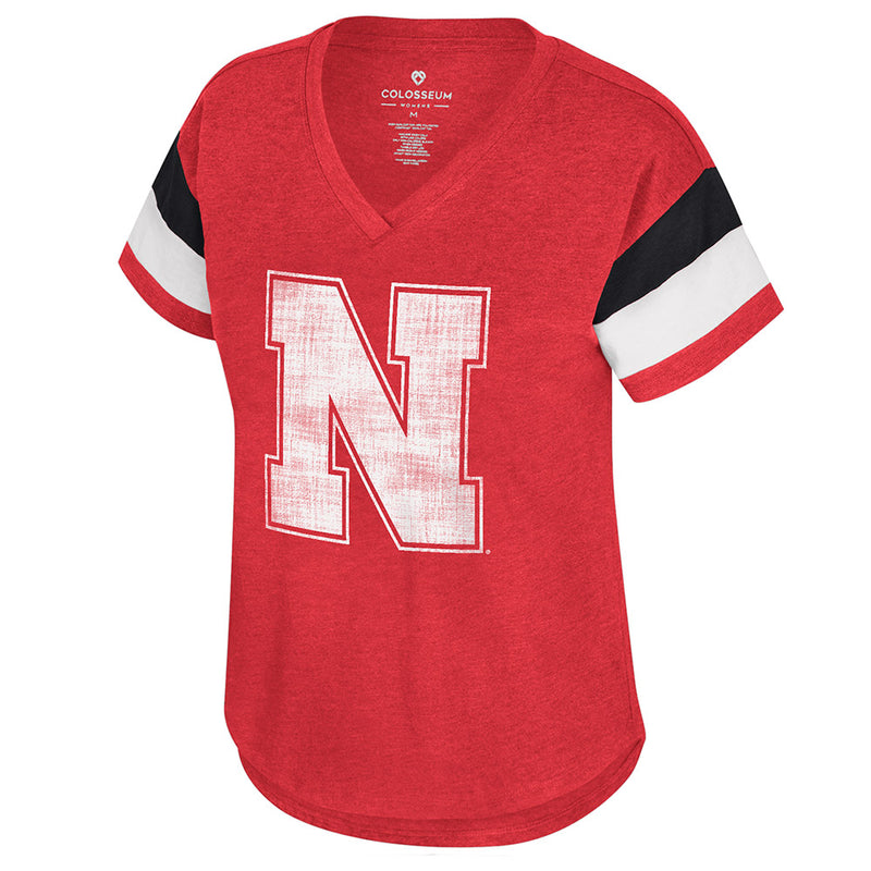 Women's Nebraska Huskers Elegance T-Shirt - NEBRASKA